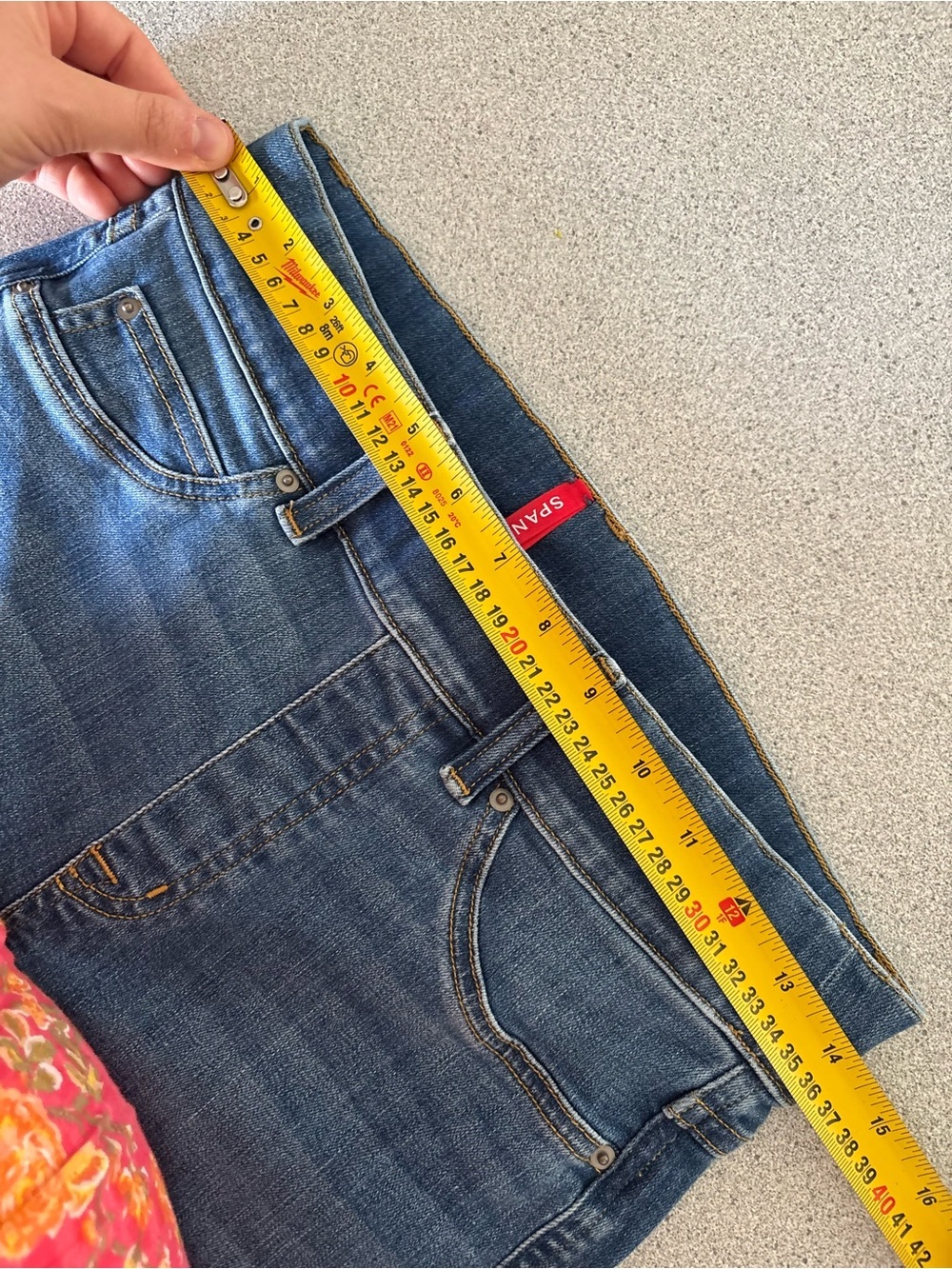 SPANX Vintage Indigo Wide Leg Jeans Size Small Pull-On Shaping Denim Boho Casual - Picture 8 of 14